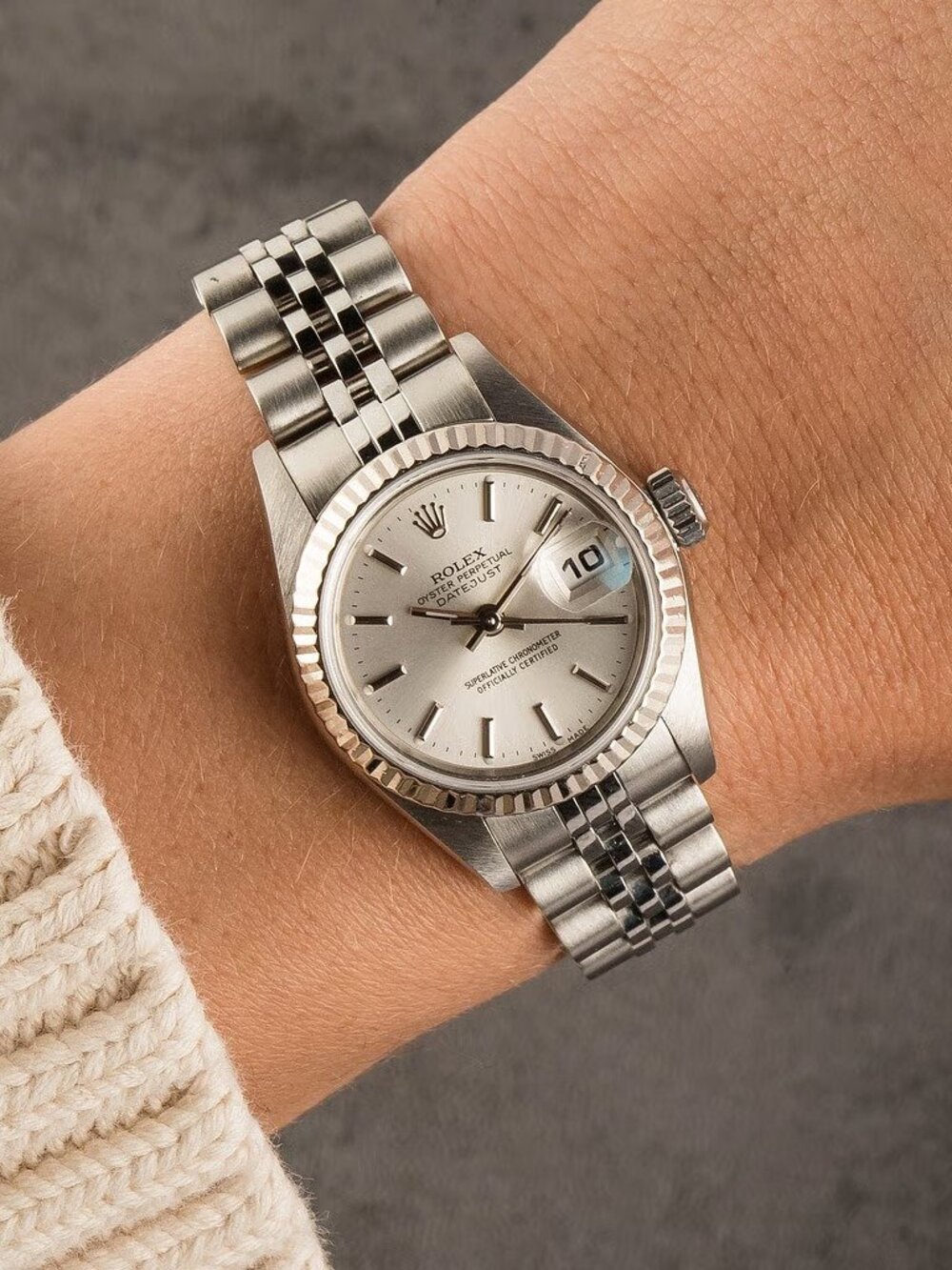 Rolex Lady Datejust Silver Dial 26mm Ref 69174